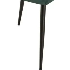 Eetkamerstoelen-CLP Eetkamerstoel Emia zwart Frame - Fluweel - groen