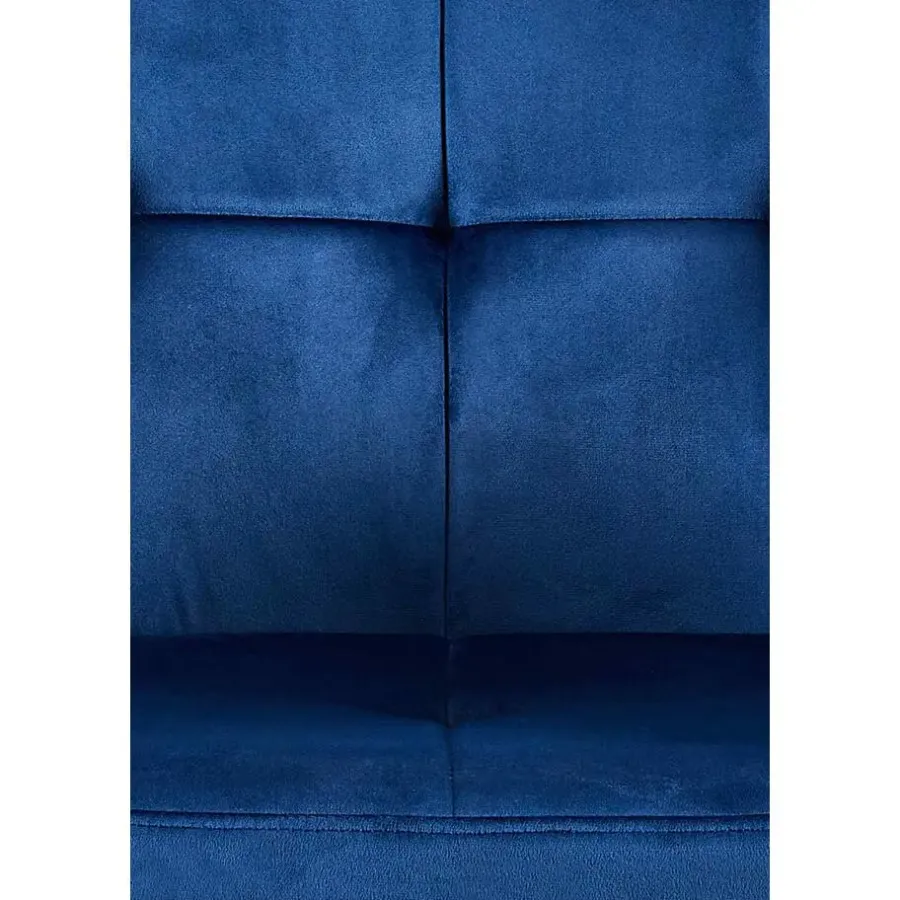 Eetkamerstoelen-CLP Eetkamerstoel Emia zwart Frame - Fluweel - blauw