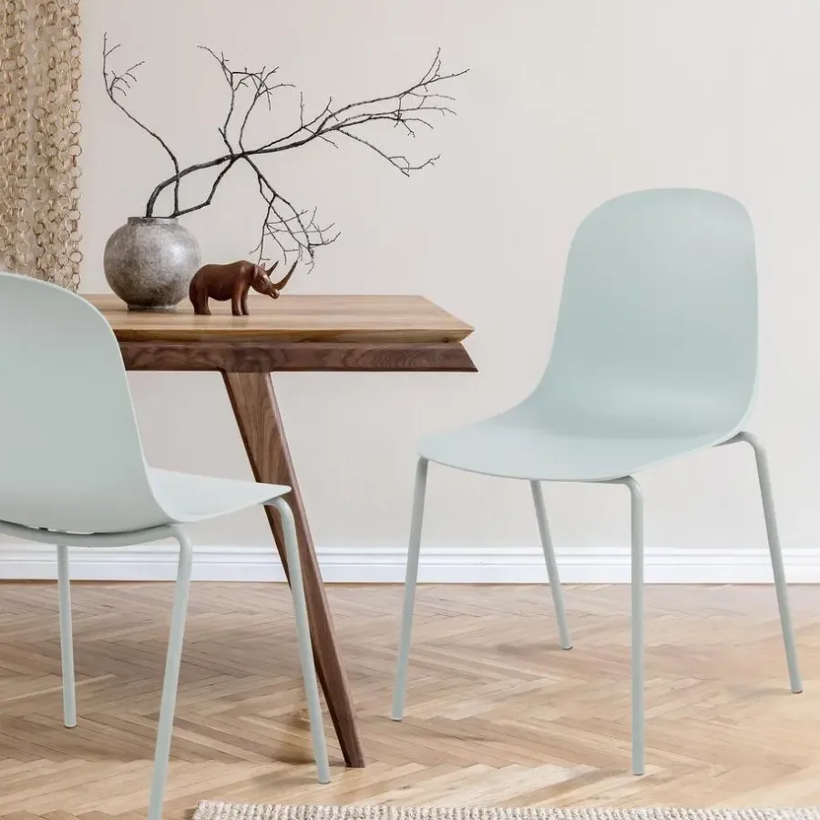 Eetkamerstoelen-CLP Eetkamerstoel Hardin Kunststof - turkis