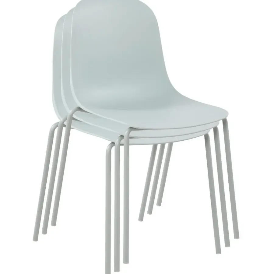 Eetkamerstoelen-CLP Eetkamerstoel Hardin Kunststof - turkis