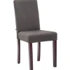 CLP Eetkamerstoel Ina cappuccino Frame - Stof - donkergrijs