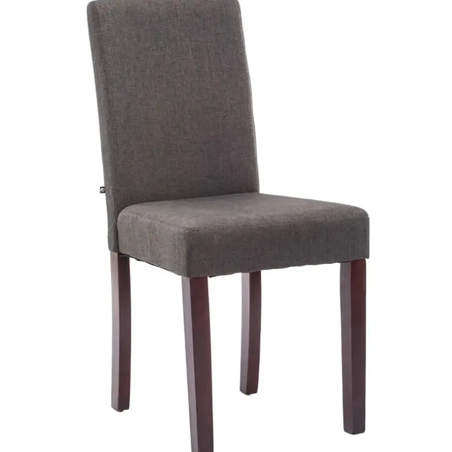 CLP Eetkamerstoel Ina cappuccino Frame - Stof - donkergrijs