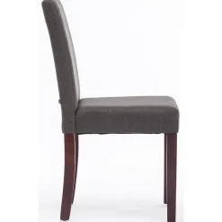 CLP Eetkamerstoel Ina cappuccino Frame - Stof - donkergrijs