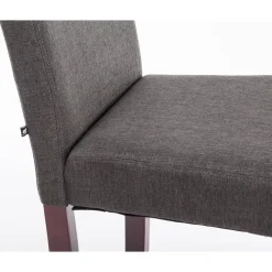 CLP Eetkamerstoel Ina cappuccino Frame - Stof - donkergrijs