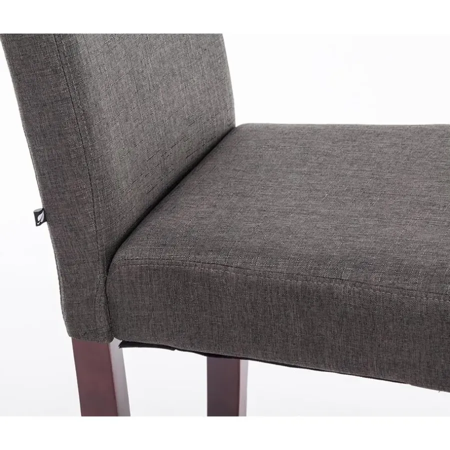 CLP Eetkamerstoel Ina cappuccino Frame - Stof - donkergrijs