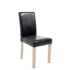 Eetkamerstoelen-CLP Eetkamerstoel Ina natura Frame - Kunstleer - zwart