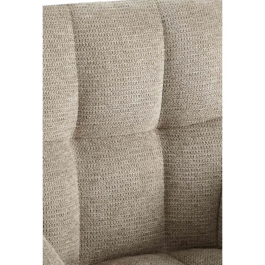 CLP Eetkamerstoel Jonah zwart Frame - Stof - taupe