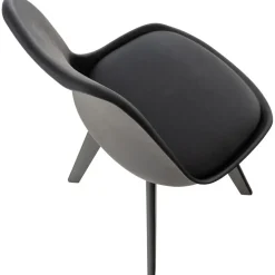 Eetkamerstoelen-CLP Eetkamerstoel Linares natura Frame - Kunststof - zwart/zwart