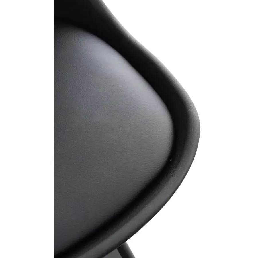 Eetkamerstoelen-CLP Eetkamerstoel Linares natura Frame - Kunststof - zwart/zwart