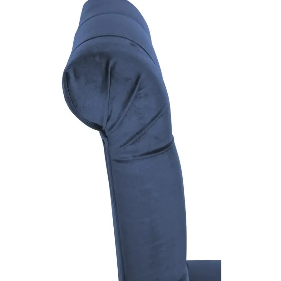 CLP Eetkamerstoel Lisburn walnoot Frame - Fluweel - blauw