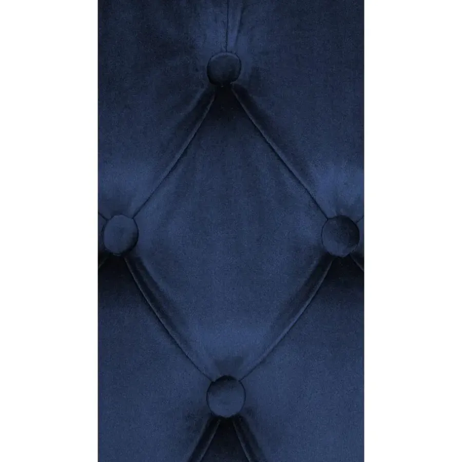 CLP Eetkamerstoel Lisburn walnoot Frame - Fluweel - blauw