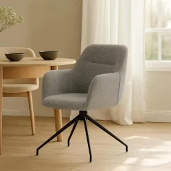 Eetkamerstoelen-CLP Eetkamerstoel Merlinda Stof - grijs