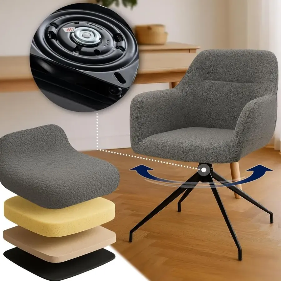 Eetkamerstoelen-CLP Eetkamerstoel Merlinda Stof - grijs