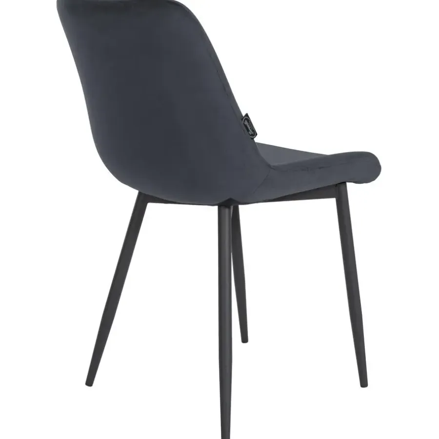 CLP Eetkamerstoel Victoria zwart Frame - Fluweel - zwart