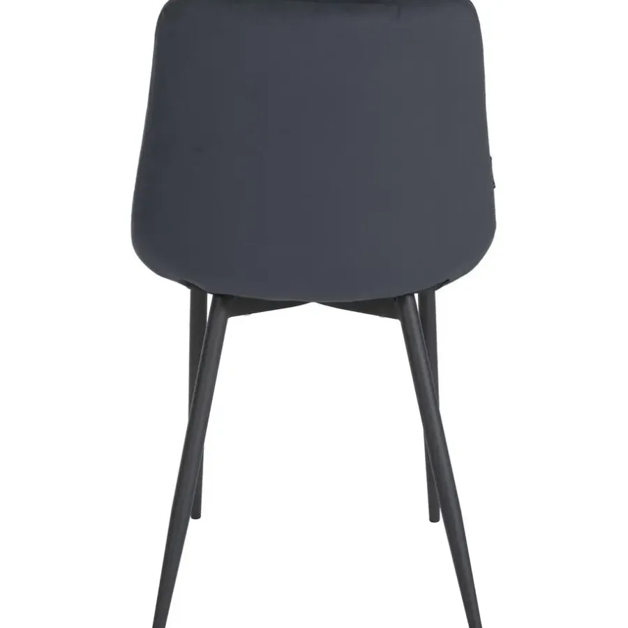 CLP Eetkamerstoel Victoria zwart Frame - Fluweel - zwart