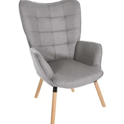 Fauteuils-CLP Fauteuil Garding natura Frame - Stof - grijs