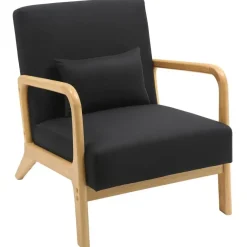 Fauteuils-CLP Fauteuil Hibbing natura Frame - Hout - zwart