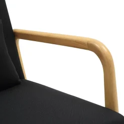 Fauteuils-CLP Fauteuil Hibbing natura Frame - Hout - zwart