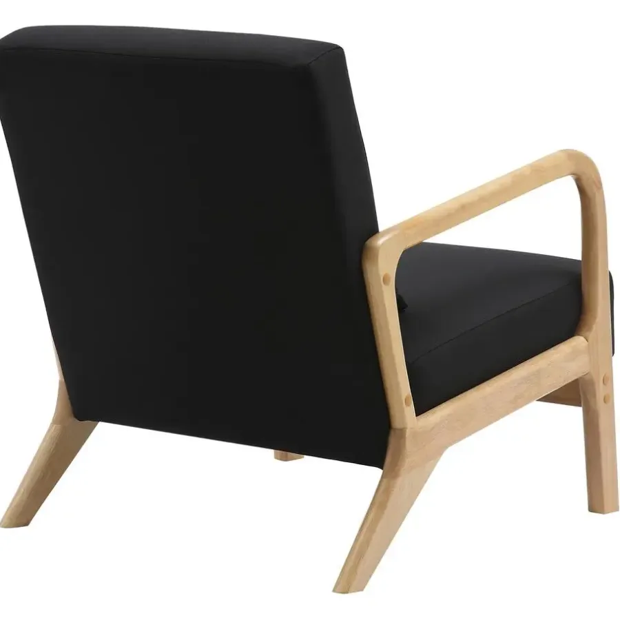 Fauteuils-CLP Fauteuil Hibbing natura Frame - Hout - zwart