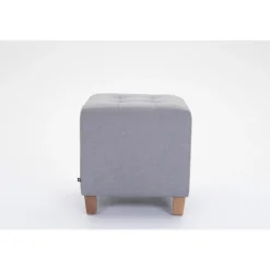 CLP Hocker Pharao antiek licht Frame - Stof - licht grijs