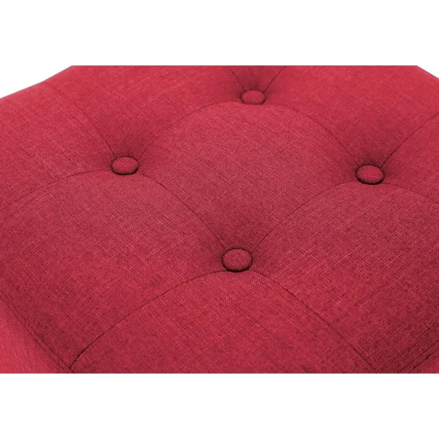 Hockers En Voetenbanken-CLP Hocker Pharao antiek licht Frame - Stof - rood
