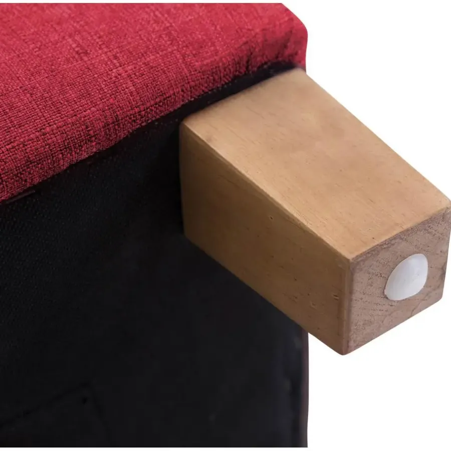 Hockers En Voetenbanken-CLP Hocker Pharao antiek licht Frame - Stof - rood