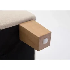 Hockers En Voetenbanken-CLP Hocker Pharao antiek licht Frame - Stof - creme