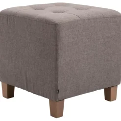 Hockers En Voetenbanken-CLP Hocker Pharao antiek licht Frame - Stof - taupe
