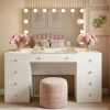 CLP Kaptafel Tiline wit Frame - Hout - wit