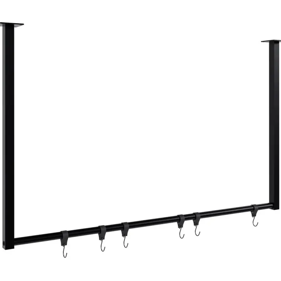 Kledingrekken|Kledingrekken-CLP Kledingrek Fenton 60x100x7 cm - zwart