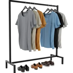 CLP Kledingrek Melva 120x120x38 cm - zwart