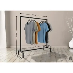 CLP Kledingrek Melva 120x120x38 cm - zwart