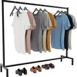 CLP Kledingrek Melva 120x150x38 cm - zwart