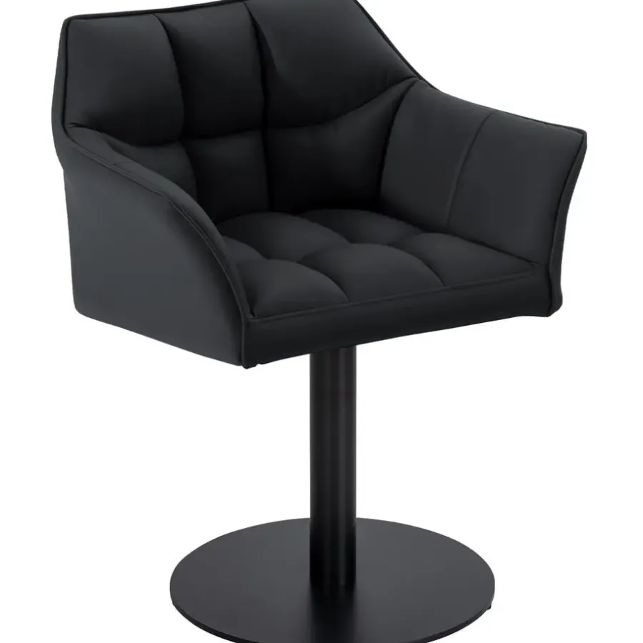 Barkrukken-CLP Lounger Damaso zwart Frame - Kunstleer - zwart