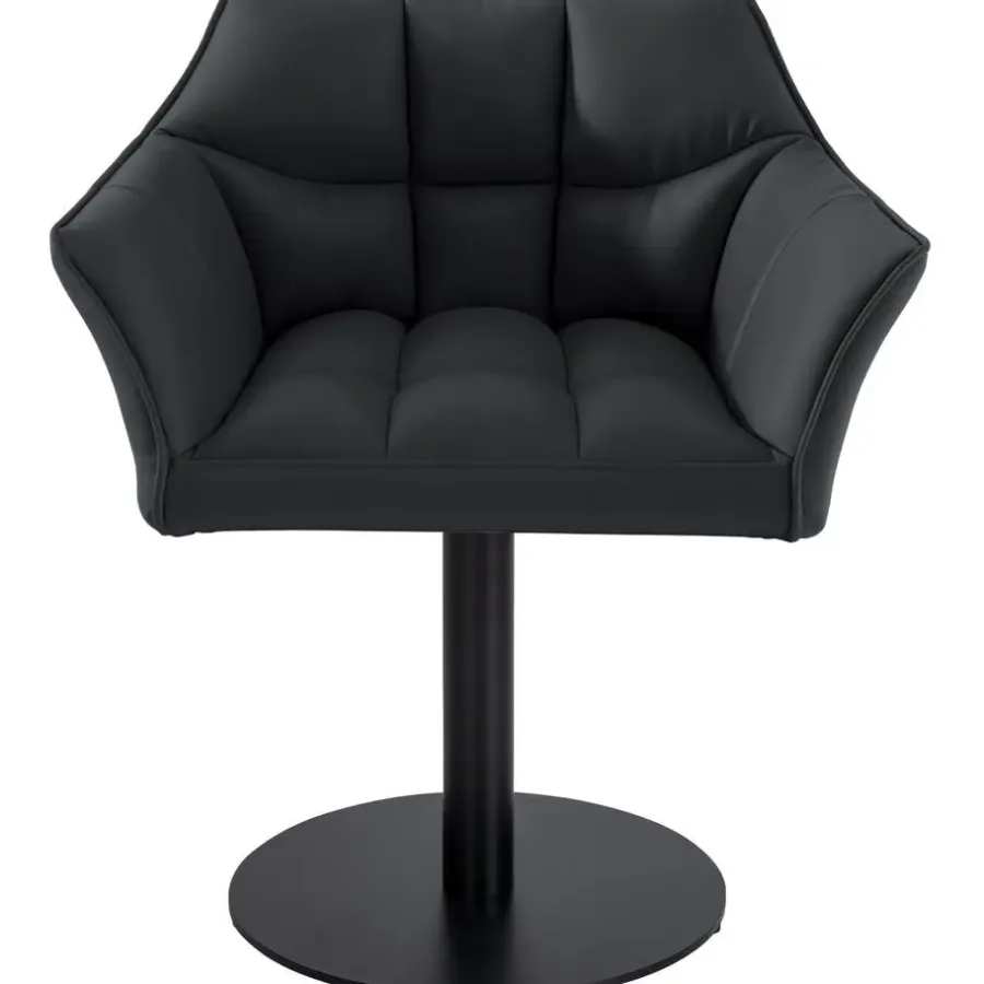 Barkrukken-CLP Lounger Damaso zwart Frame - Kunstleer - zwart