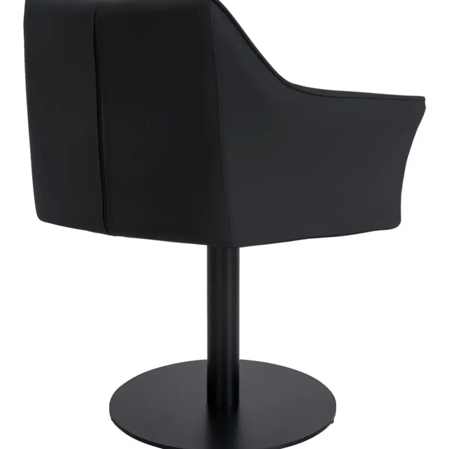 Barkrukken-CLP Lounger Damaso zwart Frame - Kunstleer - zwart