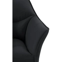 Barkrukken-CLP Lounger Damaso zwart Frame - Kunstleer - zwart