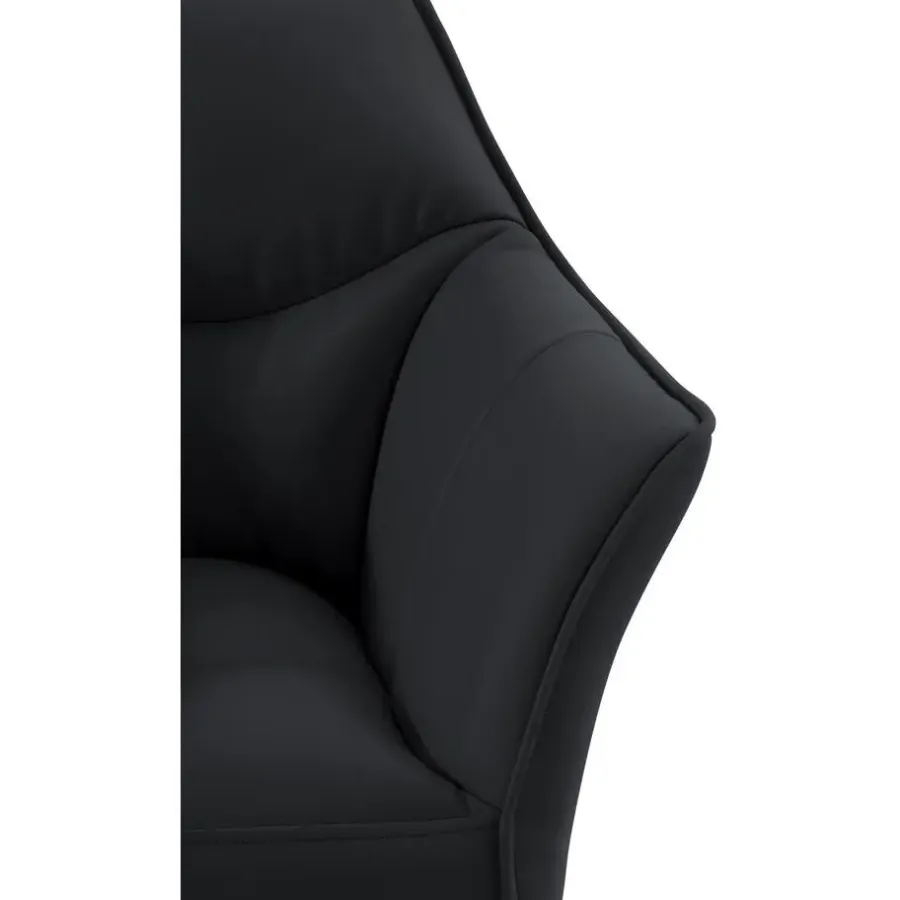 Barkrukken-CLP Lounger Damaso zwart Frame - Kunstleer - zwart