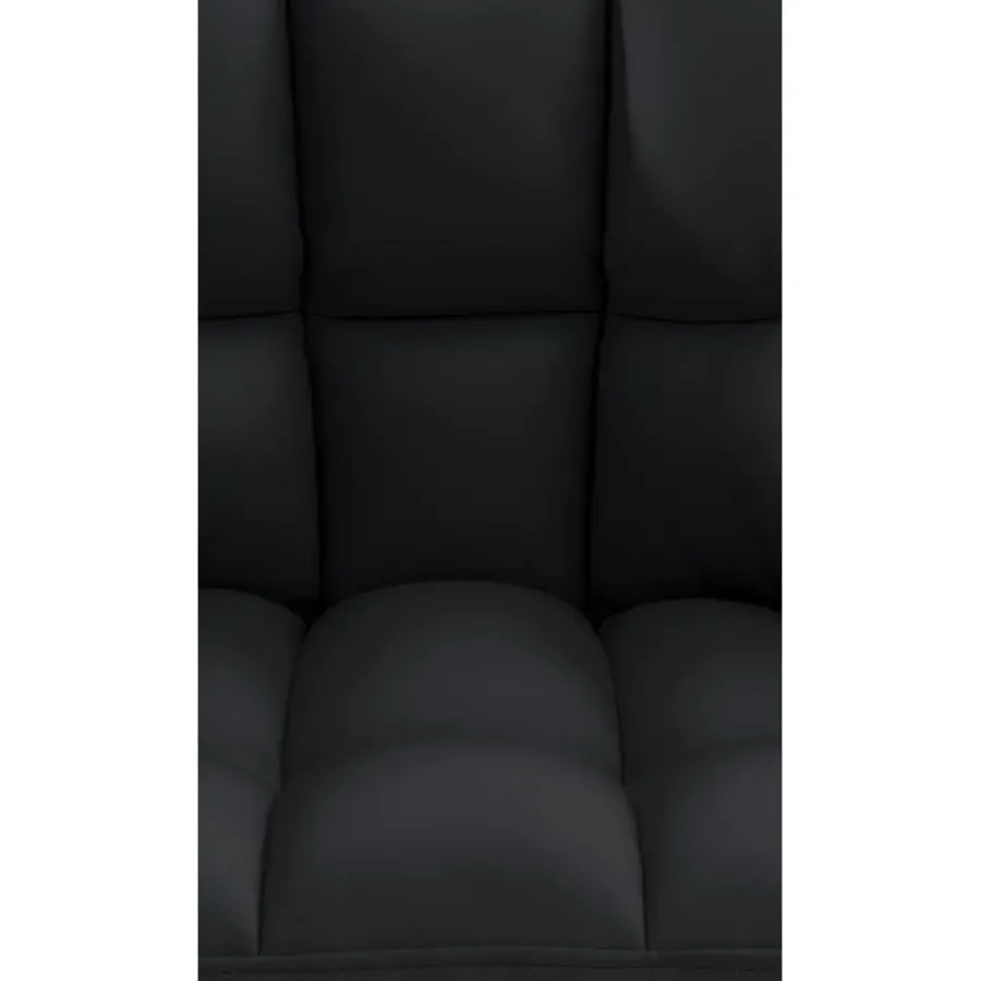 Barkrukken-CLP Lounger Damaso zwart Frame - Kunstleer - zwart