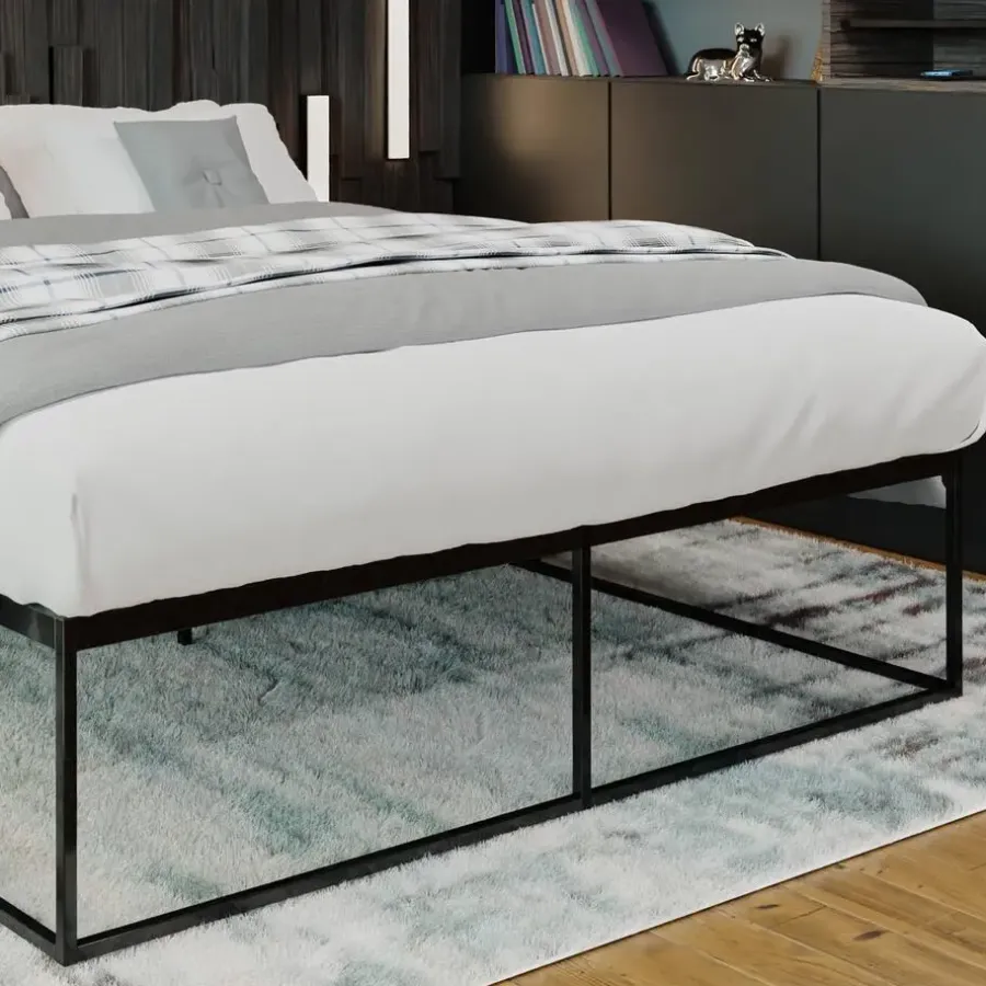 CLP Metalen bed Scala 200x180x46 cm - Zwart