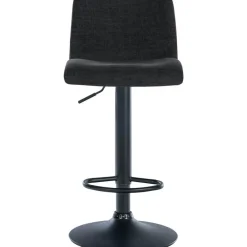 Barkrukken-CLP Set van 2 Barkruk Branford zwart Frame - Stof - zwart
