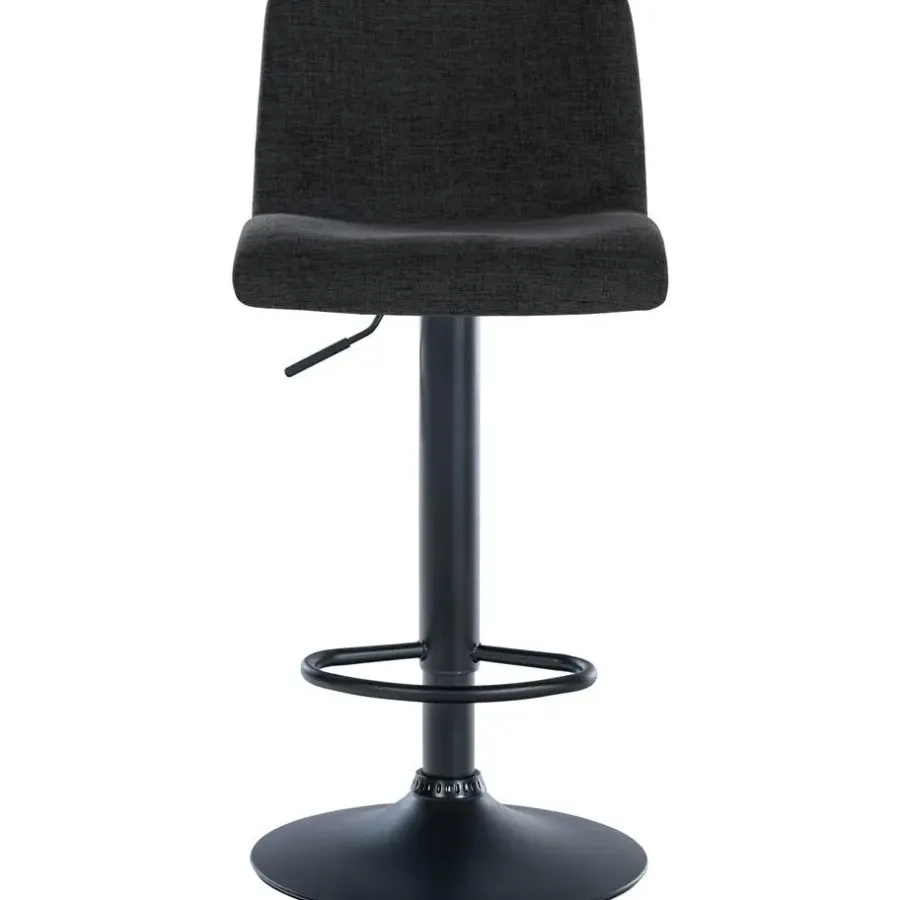 Barkrukken-CLP Set van 2 Barkruk Branford zwart Frame - Stof - zwart