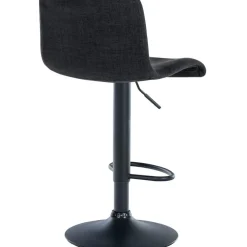 Barkrukken-CLP Set van 2 Barkruk Branford zwart Frame - Stof - zwart