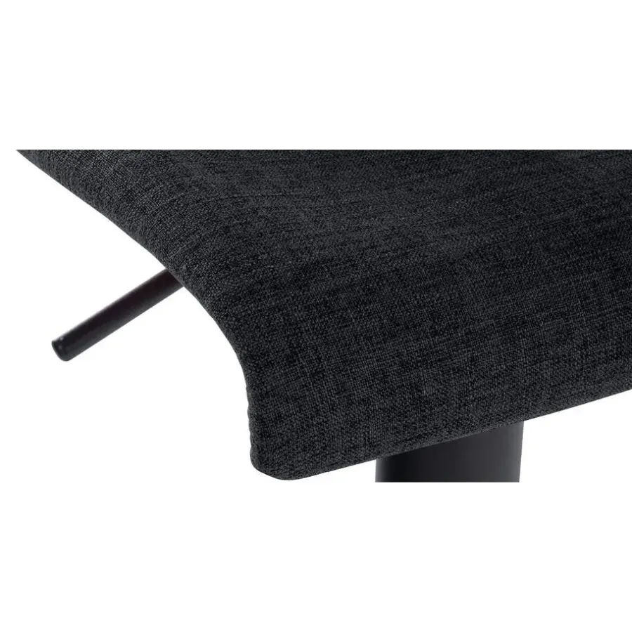Barkrukken-CLP Set van 2 Barkruk Branford zwart Frame - Stof - zwart