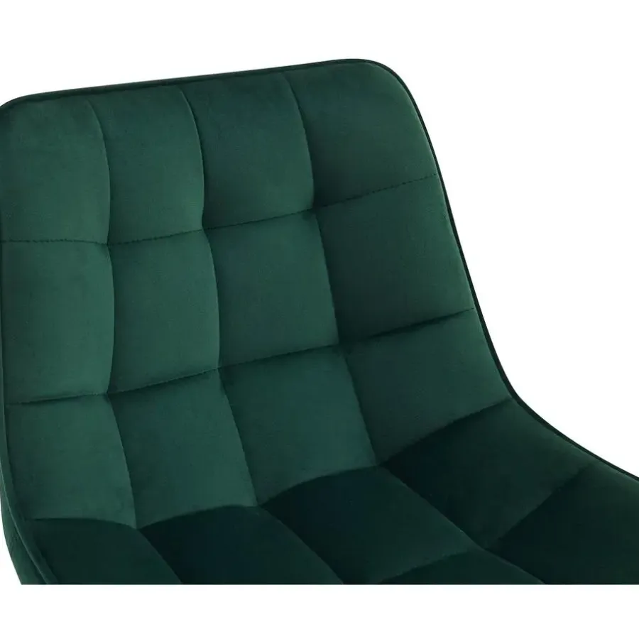 Barkrukken-CLP Set van 2 Barkruk Dartford mat zwart Frame - Fluweel - groen