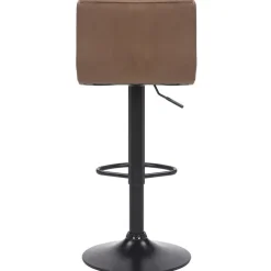 CLP Set van 2 Barkruk Feni zwart Frame - Fluweel - bruin