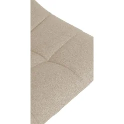 Barkrukken-CLP Set van 2 Barkruk Jerry zwart Frame - Stof - creme