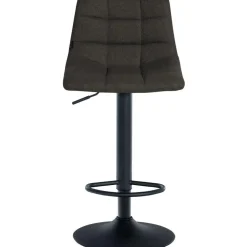 CLP Set van 2 Barkruk Jerry zwart Frame - Stof - donkergrijs