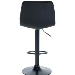 CLP Set van 2 Barkruk Lex mat zwart Frame - Fluweel - zwart