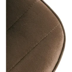 CLP Set van 2 Barkruk Lex mat zwart Frame - Fluweel - bruin